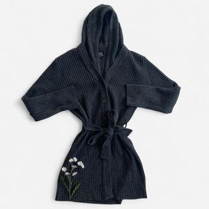 Vintage Y2K gray hooded cardigan